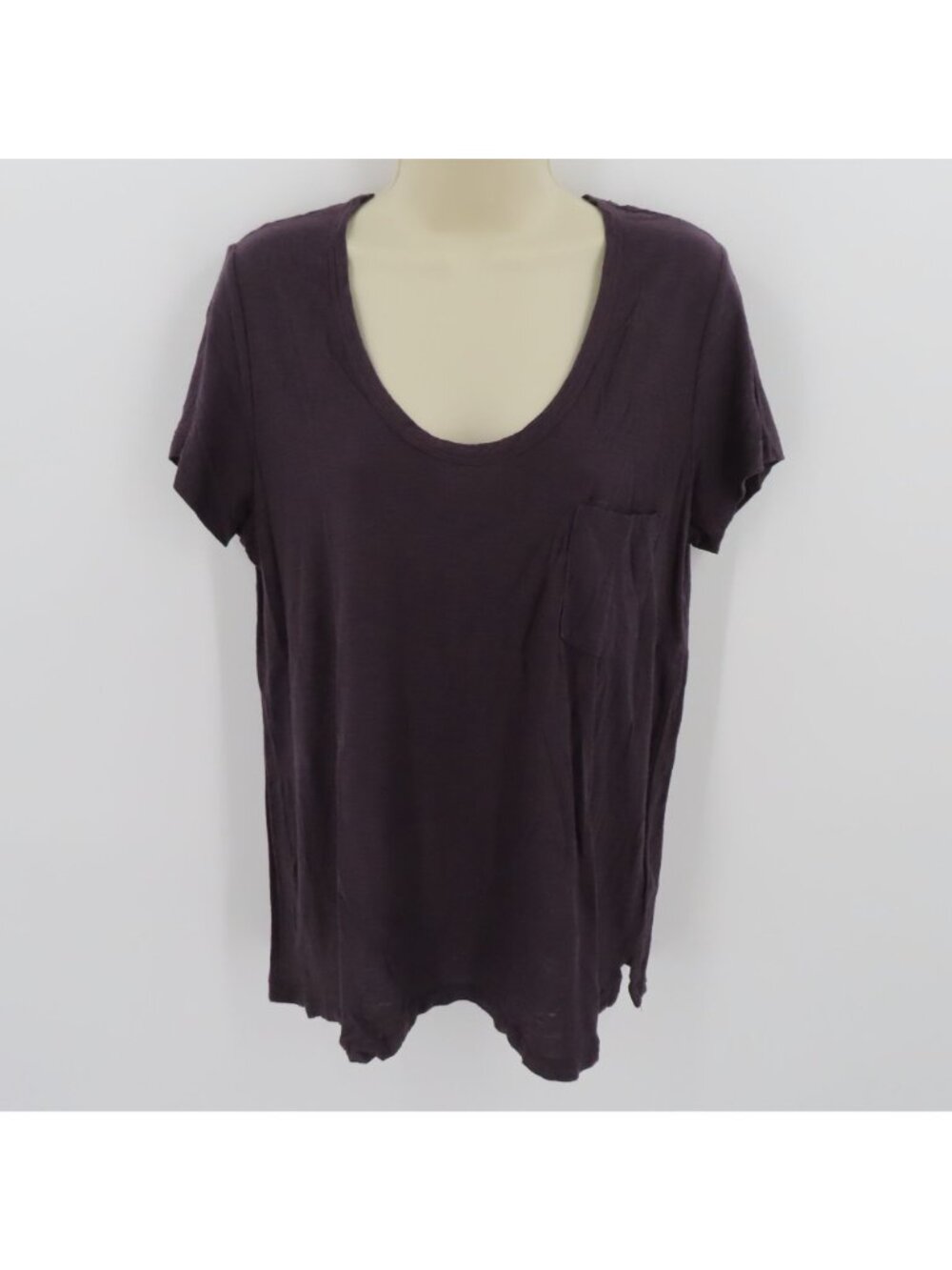 Standard James Perse Womens 3 Purple Gray Scoop Neck Burnout Tee T Shirt Top - Picture 9 of 9